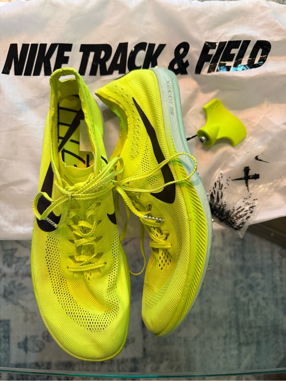 Nike ZoomX Dragonfly ‘Volt Mint Foam’ Track & Field Spikes Black Swoosh Sz 11